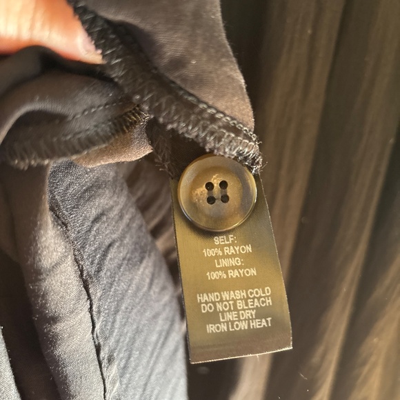 Lulus tie-front button-up midi swing dress - Picture 4 of 4